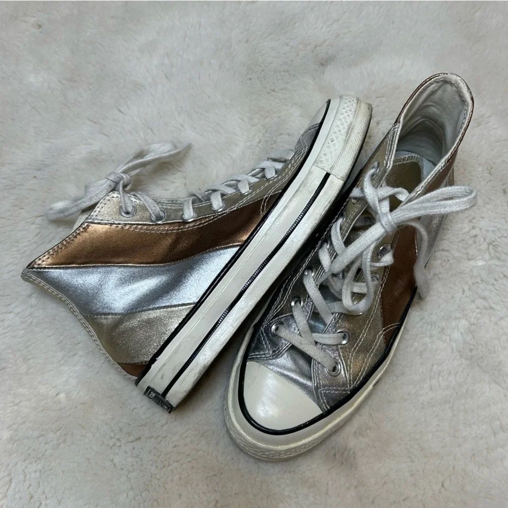 Converse Metallic Rainbow 70 Vegan Leather High-Top Chuck Taylor Sneakers 6